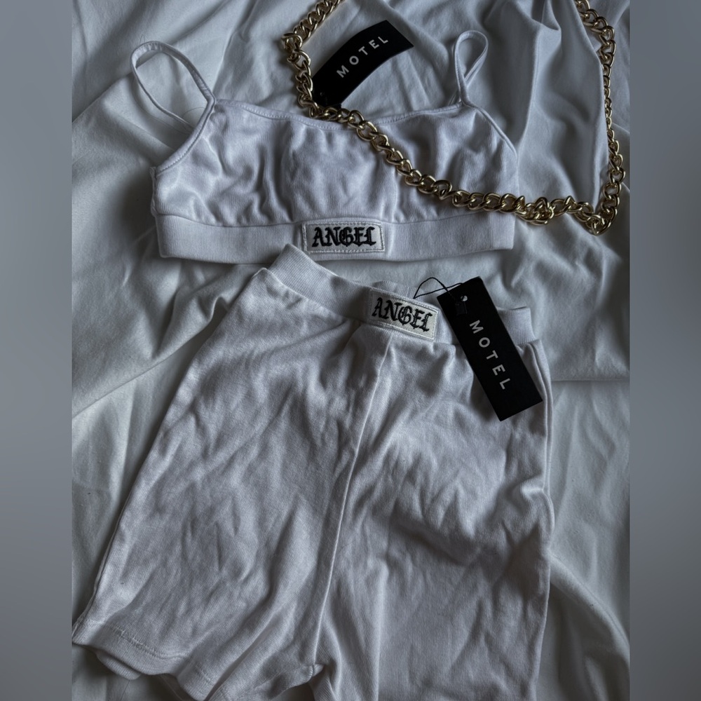 Motel Rocks White Angel boxer Set NWT